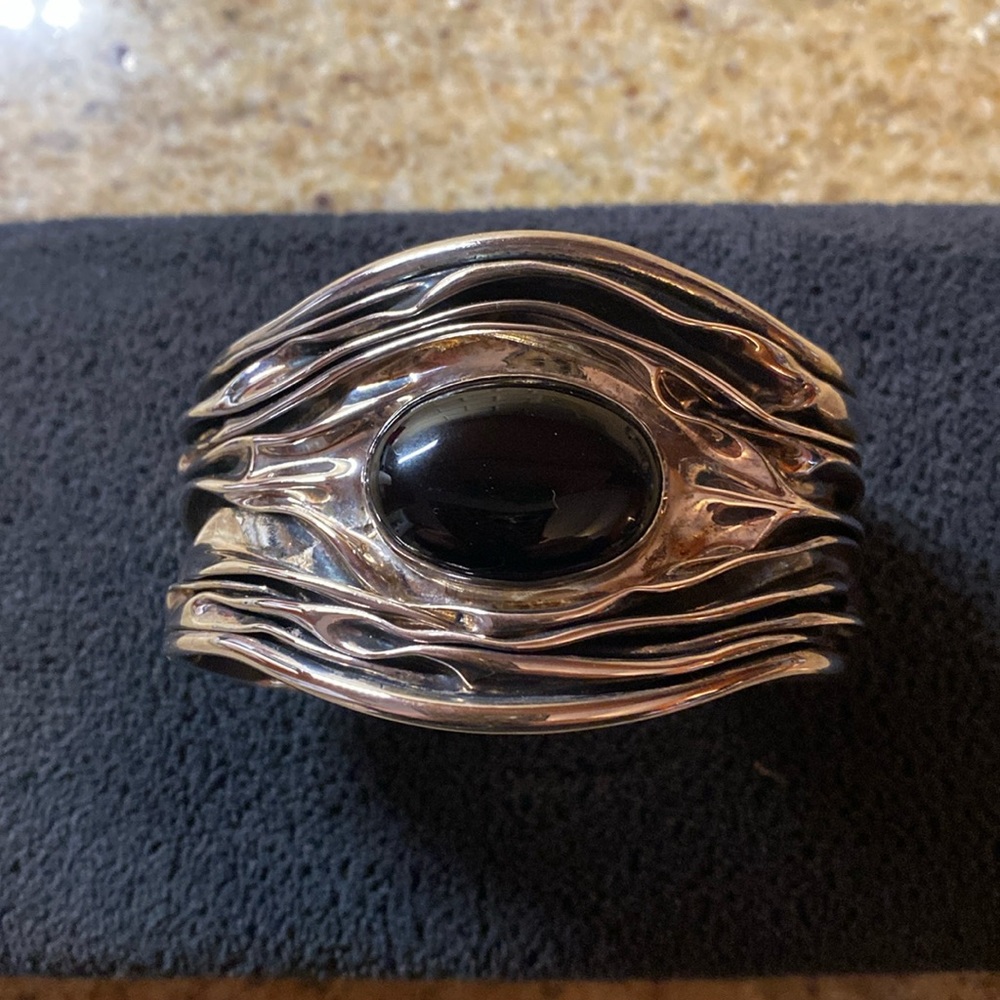 Sterling Silver & Onyx Bracelet